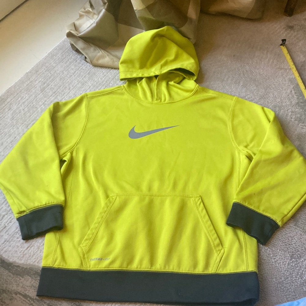Chartreuse Nike boy’s hoodie sweatshirt